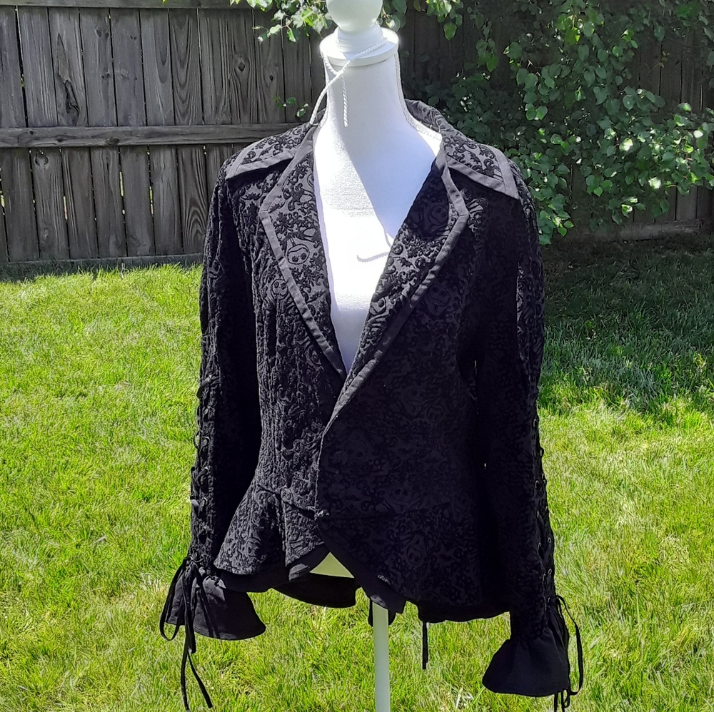 Torrid  Velvet Jack Skellington Corset Jacket